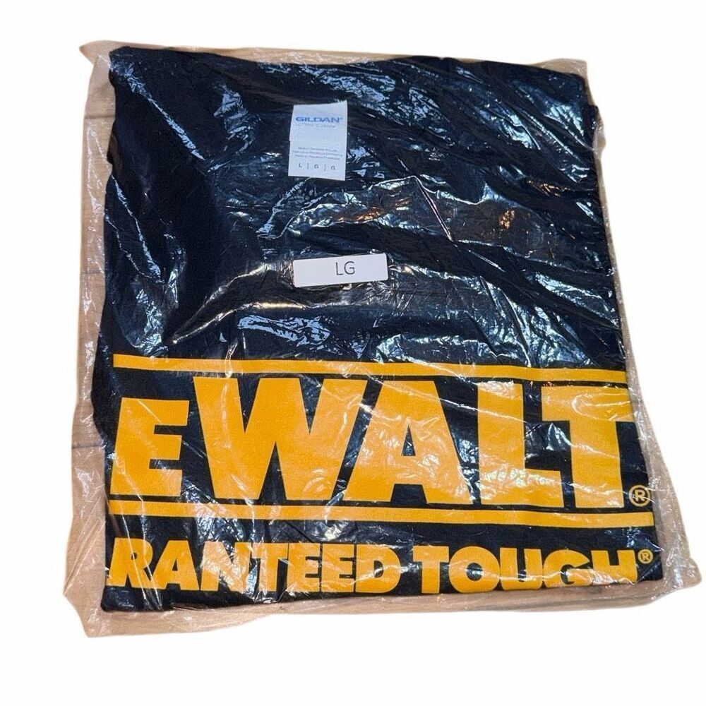Sealed NIP Dewalt "Guarenteed Tough" T-Shirt Size large "Authentic From Dewalt" - Picture 2 of 5
